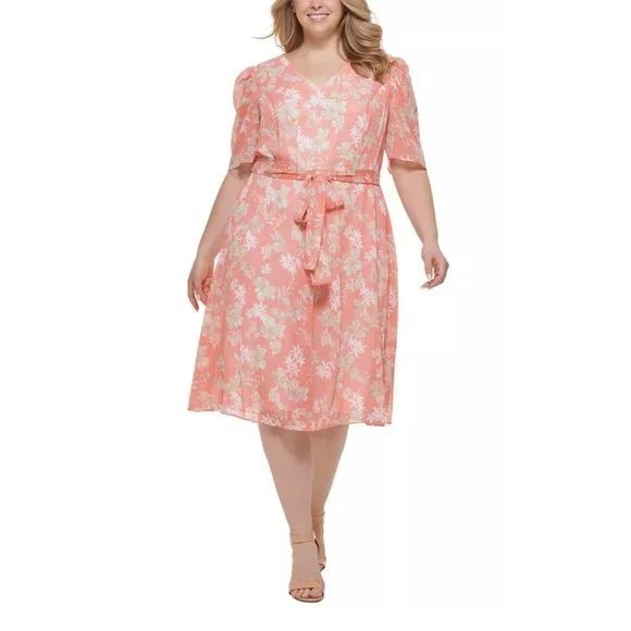 chinese dress ladies Tommy Hilfiger Womens Lace Floral Print Wear to Work Dress Pink 8 at Amazon  Women's Clothing store